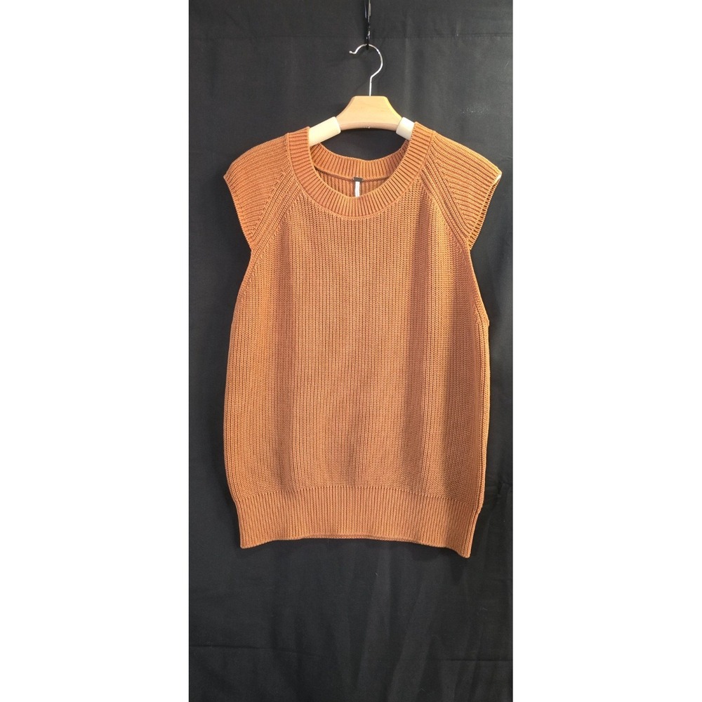 $158 NEW L YOUNG FABULOUS BROKE YFB‎ mustard brown fall sleeveless sweater vest - Picture 7 of 7